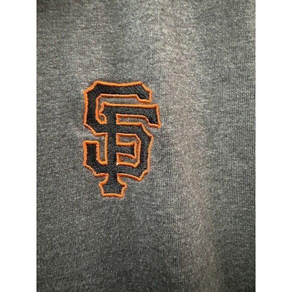 MLB San Francisco Giants Polo Shirt XL Gray Short Sleeve Logo - Picture 3 of 9